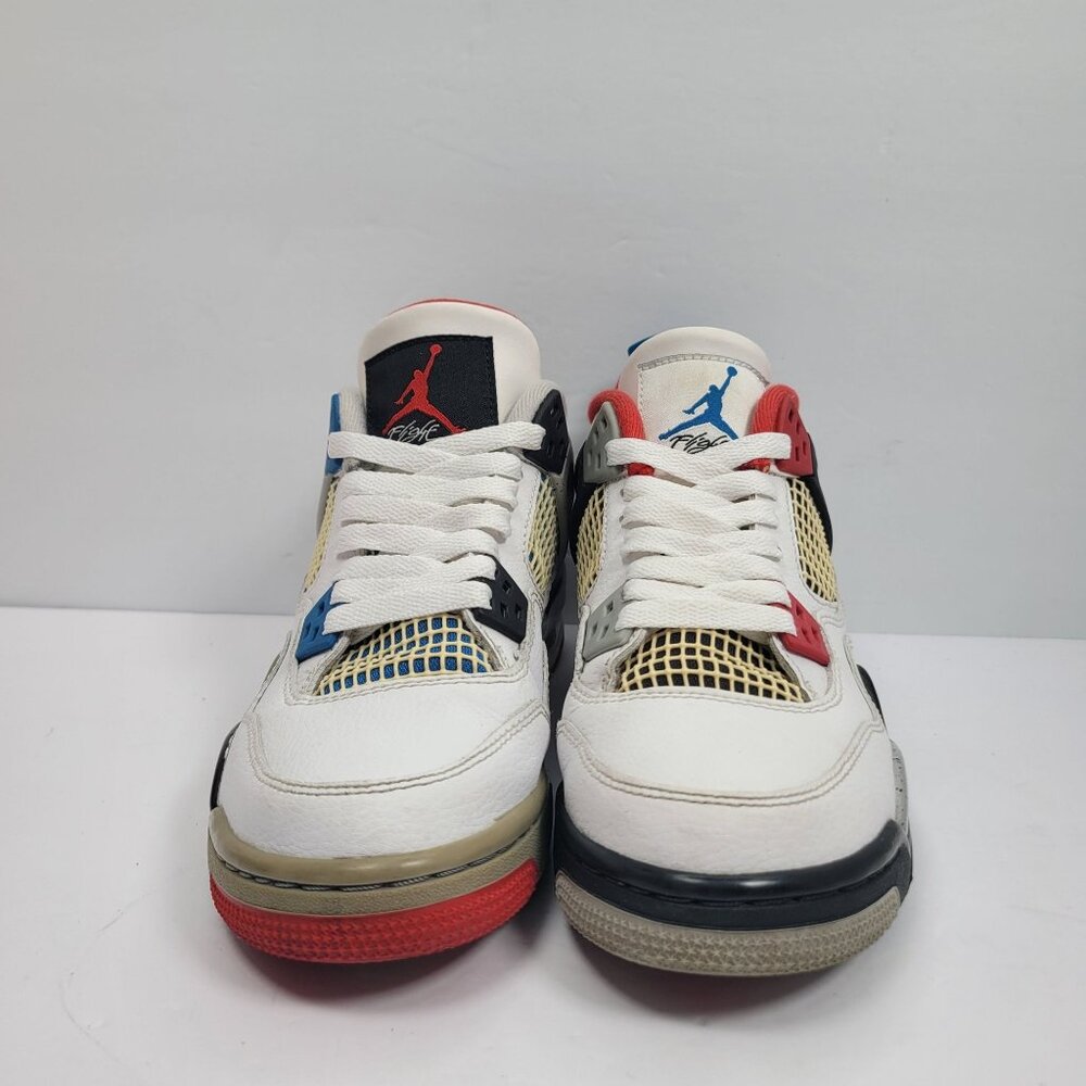 Air Jordan 4 Retro SE GS "What The Youth" White Sneakers 408452-146 US Size 4Y - Picture 3 of 8